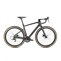 peipei Bike peipei 700C Carbon Gravel Road Bike Bicycle 22s Disc Brake Thru Axle 12x142mm 40c Tire AM Cross Country Cycling Off-Road-RS 22S Black_51cm(175cm-185cm)_22