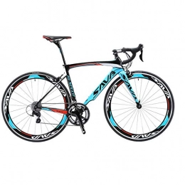 peipei Bike peipei Carbon fiber road bike 700C road bike carbon fiber bike road racing bike 22 speed bike-Black Blue_44cm