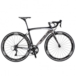 SAVA Road Bike Sava Warwinds3.0, Road Bike, 700C, carbon road bike with Shimano Sora 18Speed Change System and Michelin Tyre 25C, Unisex, grey, 52cm