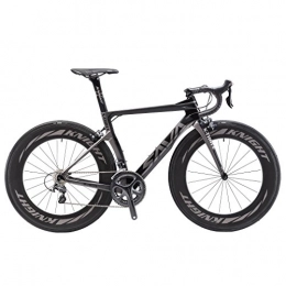 SAVADECK Bike SAVADECK Phantom3.0 Carbon Road Bike 700C Carbon Fiber Racing Bike Full Carbon Bicycle with Shimano Ultegra R8000 22 Speed Groupset Continental Tires and Fizik Saddle (Grey-(wheels rim 88mm), 48cm)