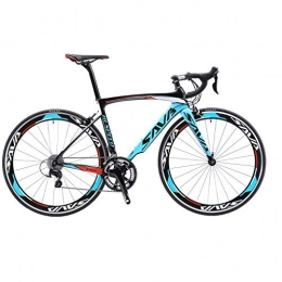 SAVADECK Bike SAVADECK Warwind5.0 Carbon Road Bike 700C Full Carbon Frame Racing Bicycle with Shimano 105 R7000 22 Speed Groupset Ultra-Light Carbon Fiber Bicycle (Blue, 44cm)