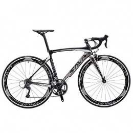 SAVADECK Bike SAVADECK Warwind5.0 Carbon Road Bike 700C Full Carbon Frame Racing Bicycle with Shimano 105 R7000 22 Speed Groupset Ultra-Light Carbon Fiber Bicycle (Grey, 56cm)