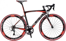 SAVADECK Road Bike SAVADECK Warwind5.0 Carbon Road Bike 700C Full Carbon Frame Racing Bicycle with Shimano 105 R7000 22 Speed Groupset Ultra-Light Carbon Fiber Bicycle (Red, 50cm)