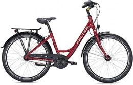 Unknown Road Bike Unbekannt Falter City Bike C 3.0 26 Inch Wave 42 cm Glossy Red