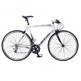 Viking Bike Viking PALERMO MENS FLAT BAR ROAD RACING BIKE 700C WHEEL ALLOY 53CM FRAME WHITE VG547