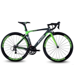 WJSW Bike WJSW 20 Speed Road Bike, Lightweight Aluminium Road Bicycle, Quick Release Racing Bicycle, Perfect for Road Or Dirt Trail Touring, Green, 510MM Frame