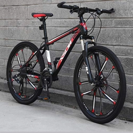 WND Bike WND Bike Road Bike Ten Knife Speed Off-road Racing Male And Female Students Lightweight Bicycle, Black red, 26 inch 21 speed