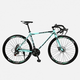 WND Bike WND Road Bike Fixed Gear Bicycle Speed Shift Bend Bicycle Male And Female Students Adult, Bianchi Black, 40 knife 21 speed