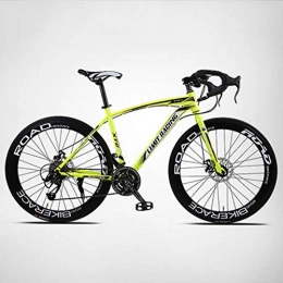 WYN Road Bike WYN Speed Bend Fixed Gear Road Bike Male and Female Students Broken Wind Road Racing Bicycle, Fluorescent yellow