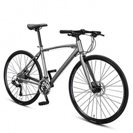 XHCP Road Bike XHCP bicycle Mountain bike 30 Speed Road Bike, Adult Commuter Bike, Lightweight Aluminium Road Bicycle, 700 * 25C Wheels, Racing Bicycle with Dual Disc Brake, Gray, Grey