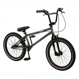 Zombie Bike Zombie 20" Bones BMX BIKE - Bicycle in GREY & BLACK with 25 x 9 Gears (Boys)