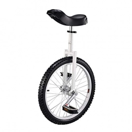 AHAI YU Unicycles AHAI YU 20" Wheel Unisex Unicycle Self Balancing Exercise Cycling, Skid Proof Tire Bike, User Height 160-175 cm(63" - 69") (Color : WHITE)