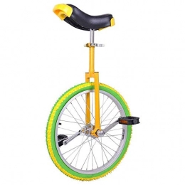 BHDYHM Bike BHDYHM 20 Inch Wheel Unicycle Leakproof Butyl Tire Wheel Cycling Outdoor Sport Fitness Exercise Health Exercise Pedal Bike, Yellow-20 inch