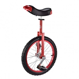 Dbtxwd Bike Dbtxwd Wheel Unicycle 16 / 18Inch Bicycle Anti-Skid Acrobatics Bike Junior High-Strength Steel Wheelbarrow Balance Car Outdoor Pedal Bike for Child And Adult, Red, 18 Inch