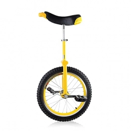 GAXQFEI Unicycles GAXQFEI Boy Girls Unicycle Bike with 16" / 18" / 20" / 24" Wheel, Adults Big Kids Unisex Adult Beginner Yellow Unicycles, Load 150Kg / 330Lbs, 16"(40Cm)