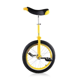 JLXJ Bike JLXJ Boy Girls Unicycle Bike with 16" / 18" / 20" / 24" Wheel, Adults Big Kids Unisex Adult Beginner Yellow Unicycles, Load 150kg / 330Lbs (Size : 24"(60cm))