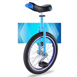 MXSXN Bike MXSXN Adjustable Kids Unicycle 20 Inch Balance Exercise Fun Bike Cycle Fitness, for Children From 13-18 Years Old, Comfortable Seat & Skidproof Wheel, Blue