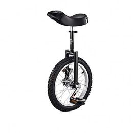 SHARESUN Bike SHARESUN 18-inch Wheel Aluminum Rim Steel Fork Frame Unicycle w / Comfortable Saddle Seat Rubber Mountain Tire for Balance Exercise Training Road Street Bike Cycling, Black