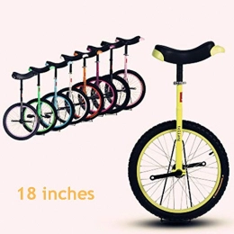 SYCHONG Bike SYCHONG 18 Inchs Children's Adult Acrobatic Unicycle Balance Car, Anti-Sliding Anti-Wear Pressure Anti-Drop Anti-Collision, Yellow