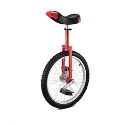 TTRY&ZHANG Unicycles TTRY&ZHANG Freestyle Unicycle 20 Inch Single Round Children's Adult Adjustable Height Balance Cycling Exercise Multiple Colour (Color : RED, Size : 20 INCH)