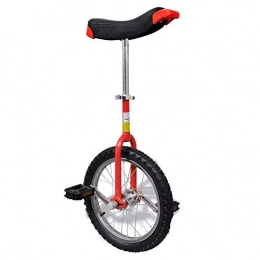 Zerone Bike Zerone Adjustable Unicycle, 16Inch Balance Exercise Fun Bike Fitness Unicycle One Wheel Bike with Ergonomic Saddle, Red