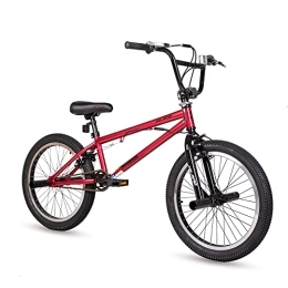 Hiland Fahrräder Hiland 50, 8 cm BMX Freestyle Fahrrad für Jungen mit 360 Grad Gyro & 4 Pegs, rot