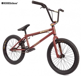 KHEbikes Fahrräder KHE BMX Fahrrad CENTRIX 20 Zoll patentierter Affix 360 Rotor nur 10, 5kg! schwarz-anthrazit rot-braun (rot-braun)