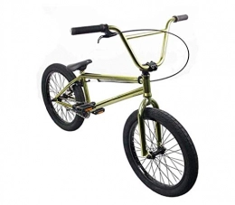 LJLYL BMX LJLYL 20 Zoll BMX Bikes Freestyle für Anfänger bis Fortgeschrittene, Rahmen aus Kohlenstoffstahl, 25X9T BMX-Getriebe, mit U-Typ-Bremse, Gold