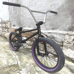 LJLYL BMX LJLYL BMX-Bikes 20-Zoll-Räder für Anfänger bis Fortgeschrittene, hochfester Chrom-Molybdän-Stahl und Vorderradgabel, Übersetzungsverhältnis 25X9T, schwarz