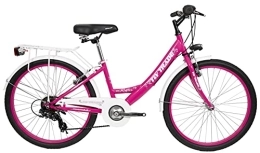 T&Y Trade City 24 Zoll Kinder MÄDCHEN City Fahrrad MÄDCHENFAHRRAD CITYFAHRRAD KINDERFAHRRAD CITYRAD MÄDCHENRAD CITYBIKE Rad Bike Beleuchtung STVO 7 Shimano Gang Reflex PINK