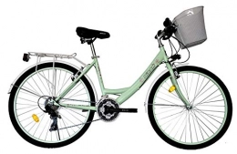 T&Y Trade City 24 Zoll Kinder Mädchen City Fahrrad Damenfahrrad Cityfahrrad Kinderfahrrad Citybike Mädchenfahrrad Bike Rad 21 Gang Beleuchtung STVO 5100 GRÜN