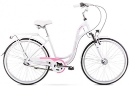 breluxx Fahrräder breluxx® 26 Zoll ALU Damenfahrrad Symfonia, Rücktrittbremse, Nexus 3 Gang Nabenschaltung, Nabendynamo + Beleuchtung, Retro Bike, weiß-rosa - Modell 2020