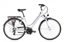 breluxx Fahrräder breluxx® 28 Zoll ALU Trekking Damenfahrrad Citybike FS - Gazela, weiß lila, Model 2021