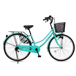 COUYY Fahrräder COUYY Fahrrad Männer und Frauen Licht zur Arbeit, Erwachsene Studenten, Retro-Pendel, gewöhnliches City Bikes-Fahrrad, Blau