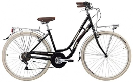 Cicli Cinzia Fahrräder Fahrrad Cicli Cinzia Mia Damen, Stahlrahmen, 6-Gang, 28 Zoll, Größe 45 (Matt Black, H 45)