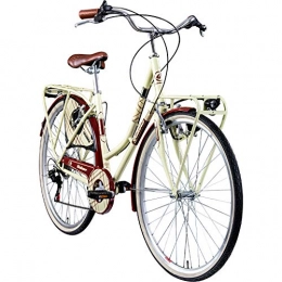 Galano  Galano Trekkingrad 700c Damenfahrrad Citybike Damenrad 28" Caledonia Fahrrad (Creme / rot, 48 cm)