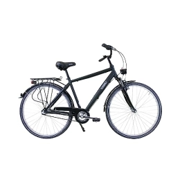 Hawk Fahrräder HAWK Citytrek Gent Premium Fahrrad Herren 28 Zoll I Leichtes Herren Fahrrad mit Aluminiumrahmen & 3-Gang Shimano Nabenschaltung I Trekkingrad, Schwarz