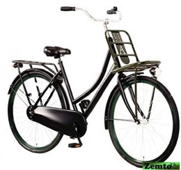 Hooptec City Hooptec Altec Classic 28 Zoll Transportfahrrad 55 cm Schwarz-Armee grün