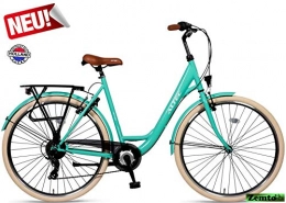 Hooptec City Hooptec Altec Metro 28 Zoll Damenfahrrad 7 Gang 49 cm Ocean-Grün