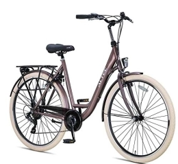 Hoptec City Hoptec Altec Metro 28 Zoll Damenfahrrad 7 Gang 49 cm Terra Braun