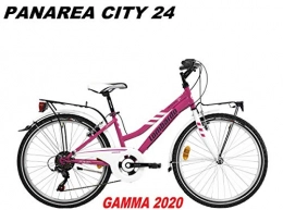 LOMBARDO BICI City LMBARDO BICI PANAREA City Rad 24 Shimano Tourney TZ 6V Gamma 2020, FUCHSIA WHITE GLOSSY, 35 CM