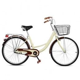 NIUYU Fahrräder NIUYU Retro Fahrrad, Single Speed Damen Fahrrad Ultraleicht Citybike für Schüler City Commuter Cityrad-B-24Zoll