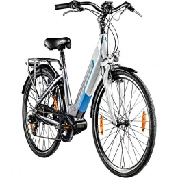 Zndapp Fahrräder Zündapp E Bike Damen 700c Pedelec 28 Zoll E Hollandrad Damenrad Z901 Cityrad (grau / weiß, 46 cm)