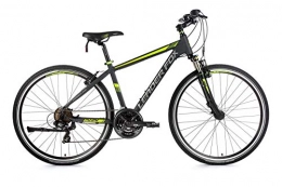 Leaderfox Cross Trail und Trekking 28 Zoll Alu Leader Fox Away Crossrad MTB Fahrrad Herren Shimano 21 Gang schwarz grün Rh 48cm