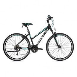 Leaderfox Fahrräder 28 Zoll Leader Fox Toscana Lady Cross Bike MTB Shimano 27 Gang V-Brake schwarz türkis 50cm