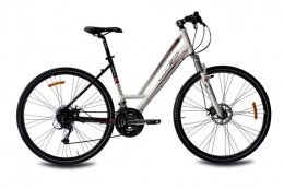 KCP Cross Trail und Trekking KCP 28 Zoll Crossfahrrad - Urbano Crossline 2.0 Lady - Damen Crossrad mit 24 Gang Shimano Deore Kettenschaltung, bequemtes Fitnessbike für Frauen