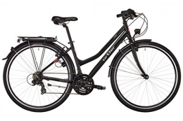 Ortler Cross Trail und Trekking Ortler Trekking-Bike Lindau Wave | 28-Zoll Touren-Rad fr Damen in Schwarz mit 21-Gang Shimano-Schaltung