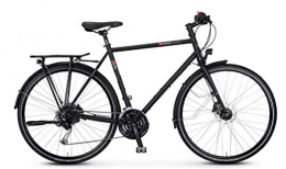 vsf fahrradmanufaktur Cross Trail und Trekking vsf fahrradmanufaktur T-100S Shimano Alivio 27-G Disc Trekking Bike 2020 (28" Herren Diamant 57cm, Ebony matt)