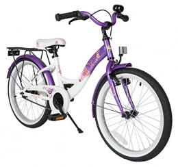 BIKESTAR Fahrräder BIKESTAR Kinderfahrrad für Mädchen ab 6 Jahre | 20 Zoll Kinderrad Classic | Fahrrad für Kinder Lila & Weiß | Risikofrei Testen