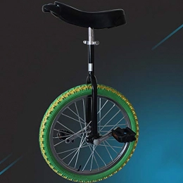 SSZY Einräder Einrad 18 / 16inch Rad Farbiges Einrad, für Kinder / Jugendliche / Kinder (Alter 7-15 Jahre), mit Auslaufsicherem Butylreifen, Outdoor Fashion Balance Cycling (Color : Black+Green, Size : 18inch)